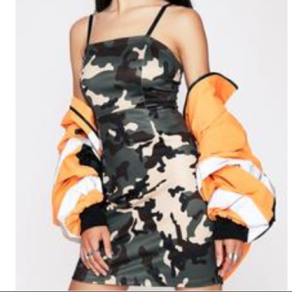 Army print dress